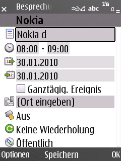 Nokia E52 Kalendereinträge erstellen mit neuen Symbolen und mehr Übersicht