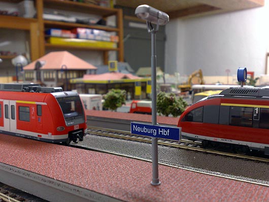 Neue Bahnanlagen in Neuburg Hbf - Neue Bahnsteige