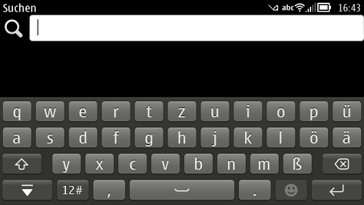 Tastatur von Symbian Belle FP2