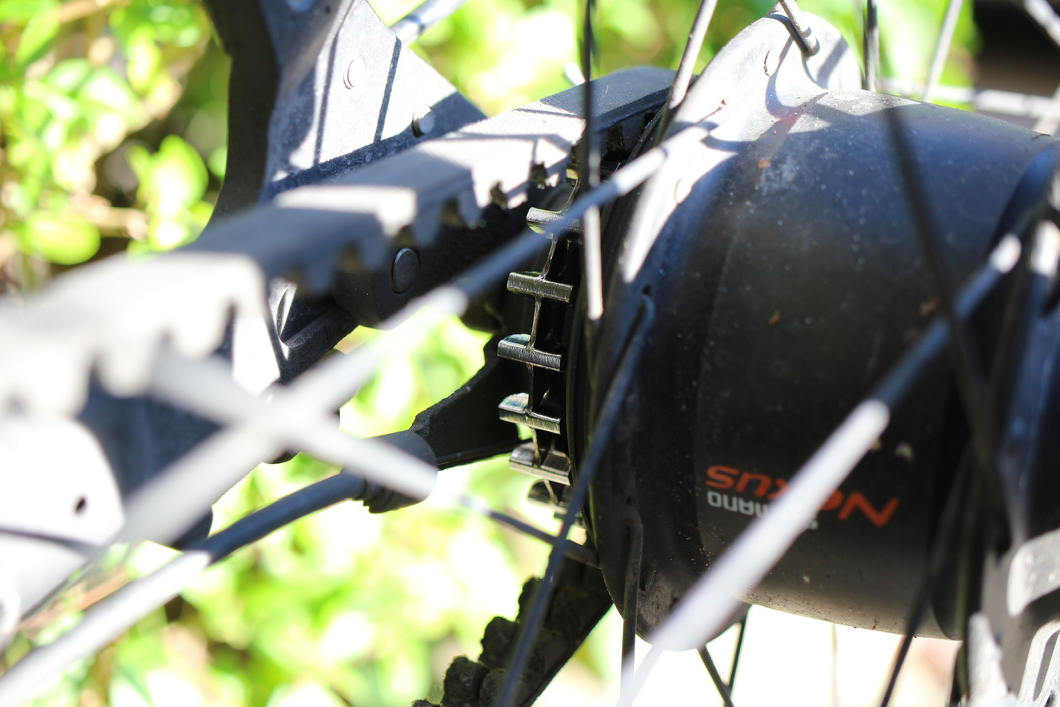 Riemenantrieb an einem Fahrrad