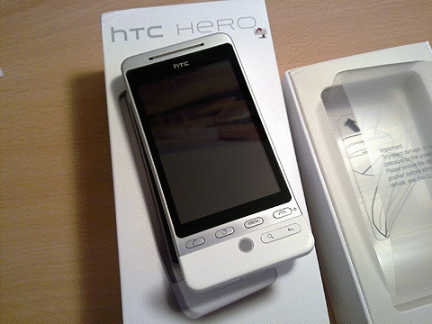 HTC Hero nach dem Auspacken
