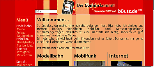 Internetseite Bahn87.de auf dem Nokia E90 Communicator - Screenshot