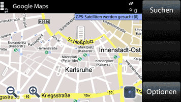 Google Maps auf dem Nokia 5800