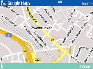 Wie aus dem Internet bekannt: Stadtplan... - Google Maps Mobile